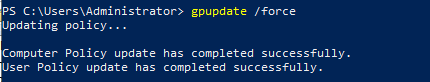 gpupdate /force